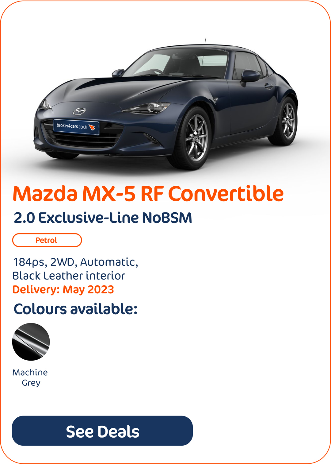 Mazda MX-5 RF Convertible 2.0 Exclusive-Line NoBSM - Click to Enquire